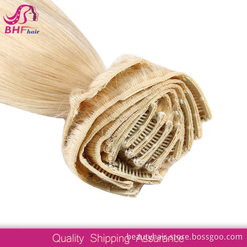 100% triple weft remy peruvian clip in hair extensions